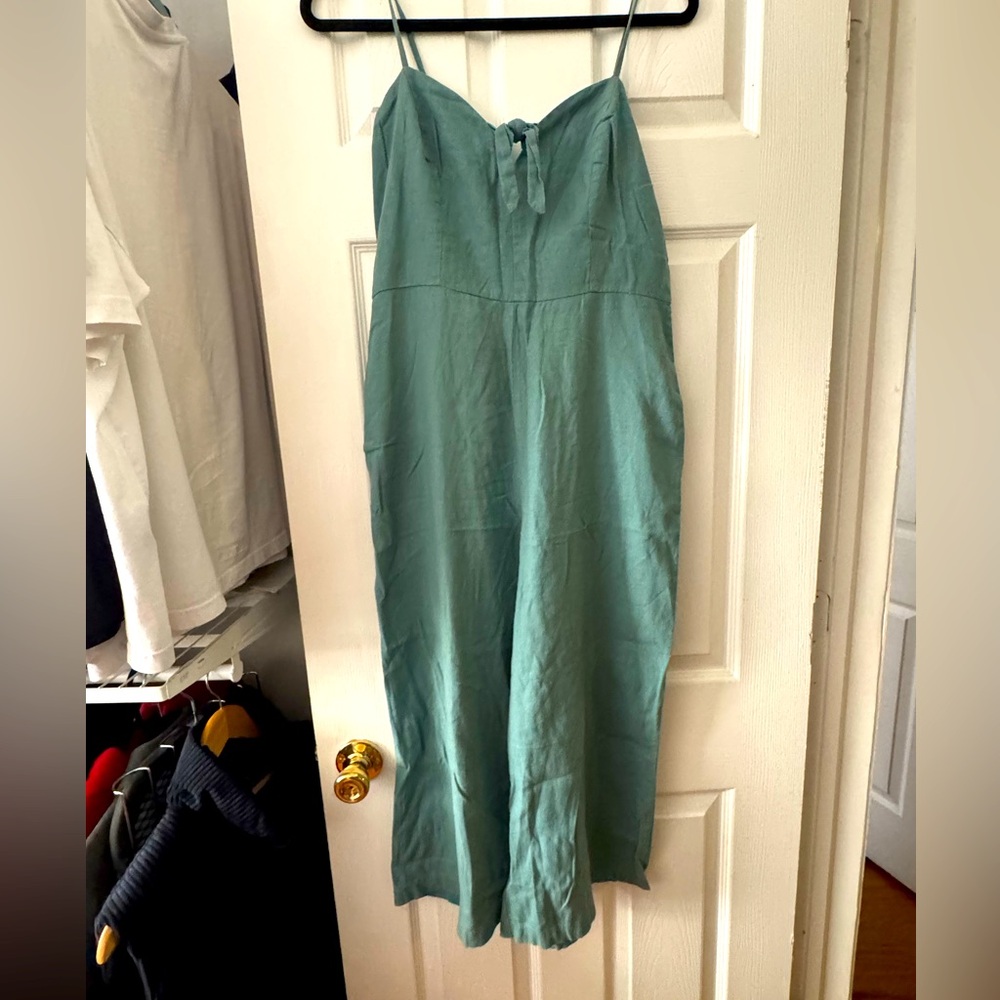 June & Hudson Teal Smocked Dress